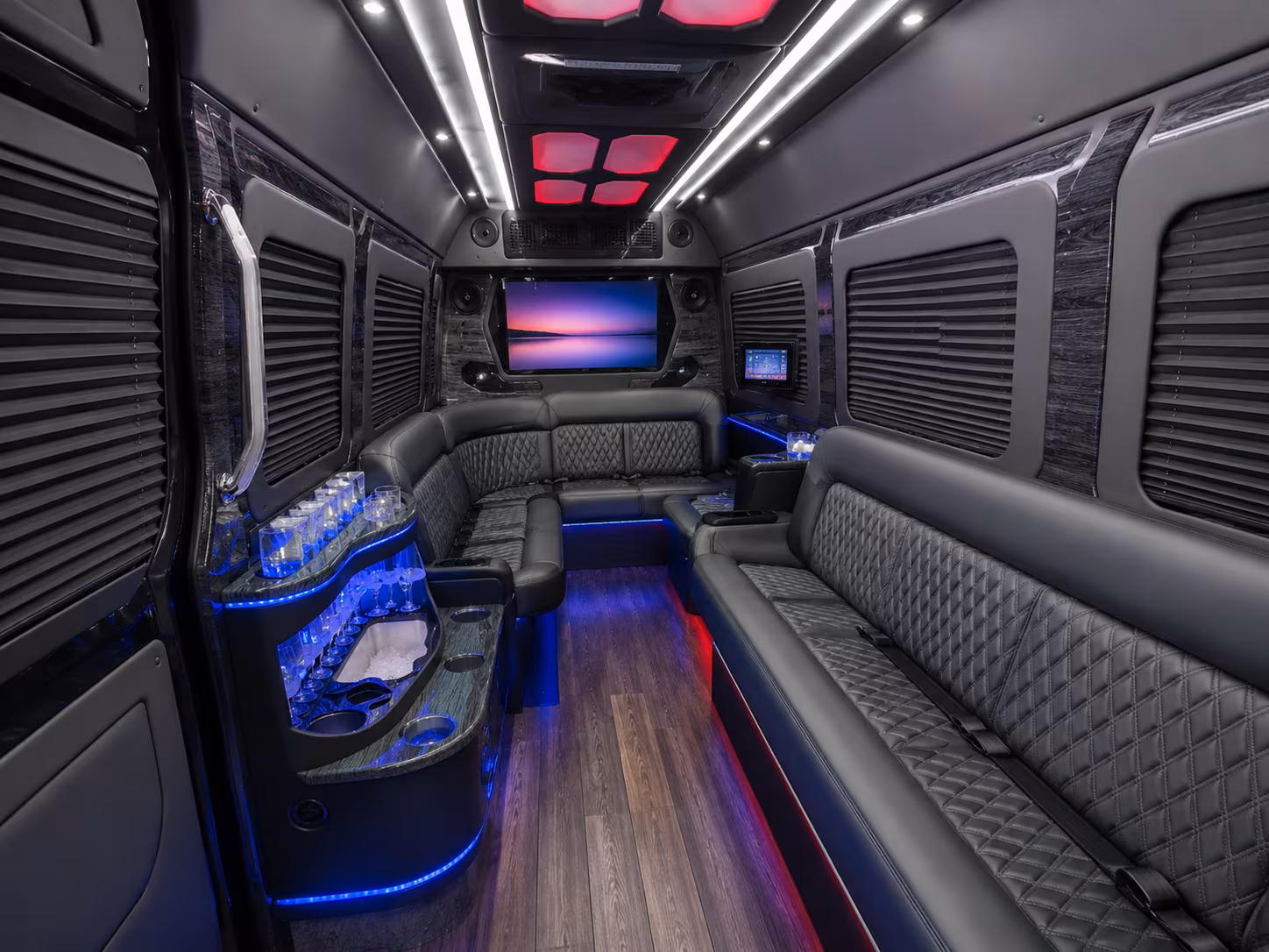 ocala 18 passenger party bus interior