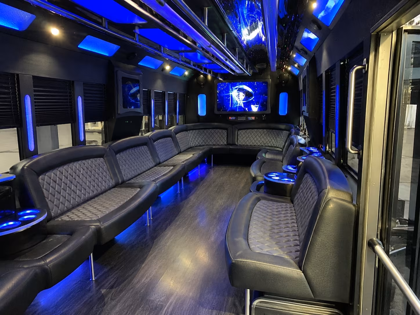 ocala 28 passenger party bus interior